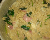 Foto del paso 3 de la receta: One pot pasta con espinaca, queso y jamón