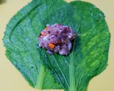 Hình bước làm 2 của món Cải Bẹ Xanh Nhồi Thịt Sốt Dầu Hào