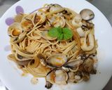 蕃茄羅勒海鮮義大利麵的食譜步驟4照片