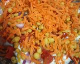 A picture of step 3 of Sprouts tikki dahi chaat.