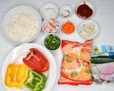 รูปขั้นตอนการทำที่ 1 ของ พริกหวานอบชีส