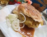 A picture of step 12 of Bun kabab food street style.