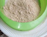 A picture of step 3 of Millet kunu with white rice,fresh groundnut and wheat.