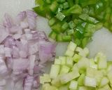 A picture of step 1 of Cucumber - Bell pepper Raita.