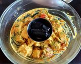 A picture of step 2 of Paneer Tikka Dum Biryani.