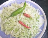 A picture of step 1 of Cabbage Sambharo.
