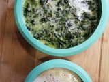 Pastel salado de espinacas y bacalao