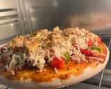 A picture of step 6 of Desi Tandoori Pizza.
