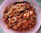 Foto langkah ke 2 dari resep Sambel Ebi, Cumi Asin, Telur.
