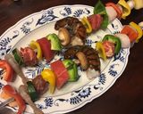 A picture of step 3 of California Farm Surf and Turf Grilled Skewers.