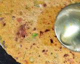 A picture of step 3 of Leftover Dal & salad paratha.