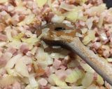 Kapros - túrós - szalonnás csirkemellragu recept fázis 1 fotója