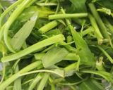 Foto langkah ke 1 dari resep Tumis Kangkung Tempe Belacan.