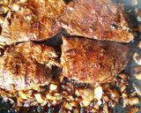 A picture of step 3 of Rump Steak with Diane Sauce.
