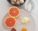 A picture of step 4 of Chicken Meatballs in Chinese Orange Sauce.
