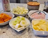 Foto del paso 1 de la receta: Crema de calabaza, calabacín y pollo