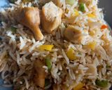 A picture of step 4 of Simple Fried basmatic rice.