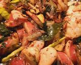A picture of step 4 of Chicken sausage..pepper fry.