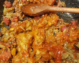 Foto del paso 4 de la receta: Berenjenas rellenas de carne y chorizo