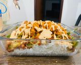 A picture of step 6 of Chicken BBQ rice.