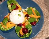 Foto del paso 7 de la receta: Ensalada de cogollos con mango y cerezas a la plancha