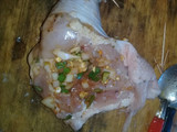 Muslo relleno asado