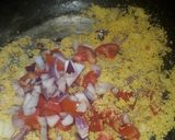 A picture of step 3 of Rava upma.