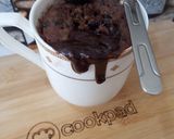 A picture of step 5 of Oreo lava mug cake.