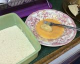 Foto del paso 5 de la receta Croquetas con merluza rebozada, atún en aceite y huevo duro