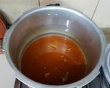 A picture of step 6 of Aalu gosht (mutton/beef).