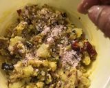 A picture of step 3 of Aloo (Potato) Bharta: 4 different types of 'Mashed Potatoes' with 'Desi Twists'.