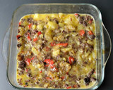 Foto del paso 3 de la receta: Tortilla de morcilla con pimientos rojos asados
