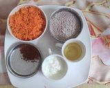 A picture of step 1 of Ragi carrot cake.