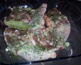 A picture of step 1 of Light BBQ Chicken Thighs with Crispy Cecina.
