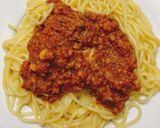 Hình bước làm 5 của món Mì spagetti sốt thịt bằm