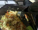 A picture of step 3 of Beef and cabbage sauce (my version).