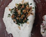 A picture of step 8 of Garlic Bread with fresh basil (no oven bread).