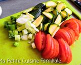 Une image de l'étape 1 de Rôti de porc courgettes, tomates, mozzarella.
