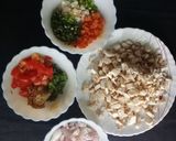 A picture of step 1 of Mushroom Veg Momo.