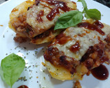 Foto del paso 10 de la receta: Patata rellena de Burritos, salsa BBQ, albahaca