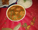 A picture of step 13 of Assamese bilahi boror tenga (Sour Curry with Red Lentil Fritter).