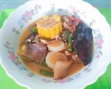 Foto langkah ke 5 dari resep Lodeh sayur campur kulit ikan pari panggang no santan.