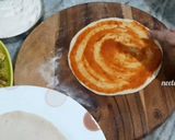 A picture of step 7 of Pizza Paratha (without onion & garlic).