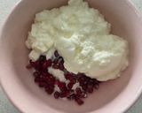 A picture of step 1 of Frozen Yogurt Pomegranate bite.