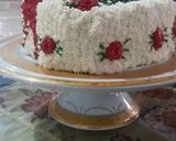 Foto langkah ke 9 dari resep Kue Ulang Tahun bentuk Love.