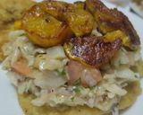 Foto del paso 7 de la receta: Arepa rellena de pescado y plátano maduro🥯🫓🥙