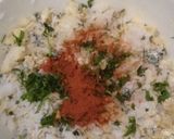 A picture of step 3 of Rice tikki chaat.