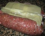 Foto del paso 4 de la receta Rollo de carne picada relleno en salsa