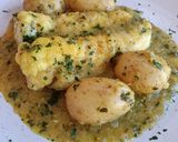 Foto del paso 8 de la receta: Rape y patatas en salsa verde de cava