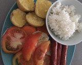 Foto del paso 6 de la receta: Almuerzo saludable ensalada con papa y salchichas